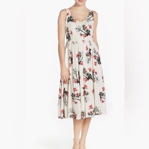 BB Dakota Emeli Floral Print Midi Dress Size 4